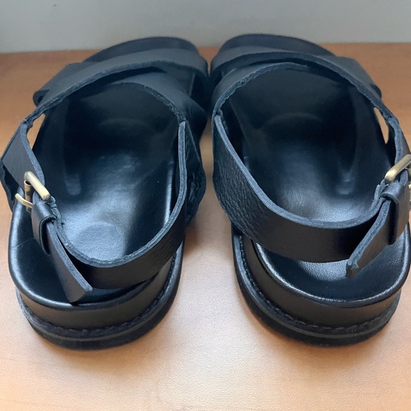NWOT handmade black leather sandals - Picture 5 of 8